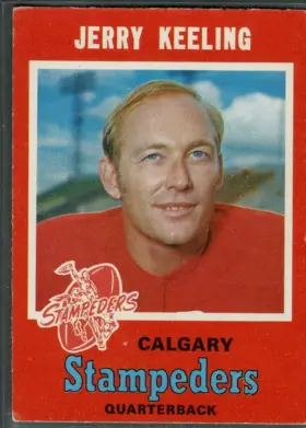 1971 O-Pee-Chee Jerry Keeling #128 Calgary Stampeders CFL