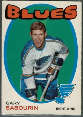 1971-72 O-Pee-Chee Gary Sabourin #13 St. Louis Blues Hockey Card