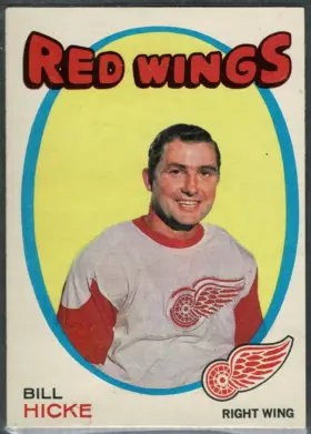 1971-72 O-Pee-Chee Bill Hicke #142 Detroit Red Wings