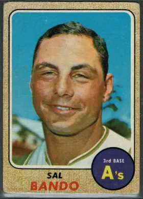 1968 O-Pee-Chee Sal Bando #146 Oakland Athletics Canadian OPC Rookie Era
