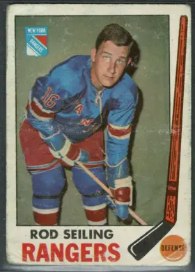 1969 O-Pee-Chee Rod Seiling #16 Bilingual Reverse New York Rangers