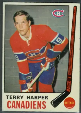 1969-70 O-Pee-Chee Terry Harper #164 Montreal Canadiens Raw (EX)