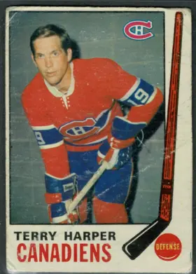 1969-70 O-Pee-Chee Terry Harper #164 Montreal Canadiens Raw (VG)