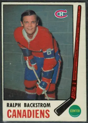 1969-70 O-Pee-Chee Ralph Backstrom #166 Montreal Canadiens Raw (EX)