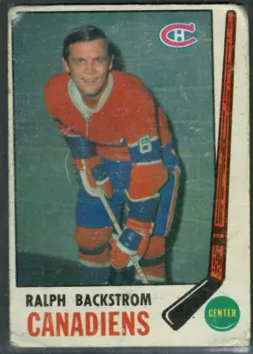 1969-70 O-Pee-Chee Ralph Backstrom #166 Montreal Canadiens Raw (VG)