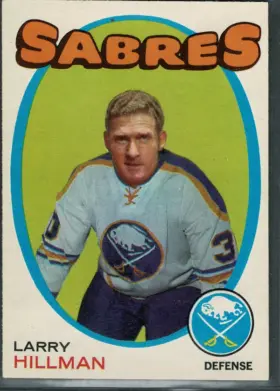 1971-72 O-Pee-Chee Larry Hillman #168 Buffalo Sabres