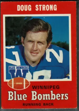 1971 O-Pee-Chee Doug Strong #17 2nd Year Card Winnipeg Blue Bombers