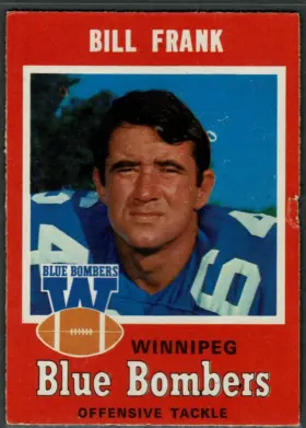 1971 O-Pee-Chee Bill Frank #19 2nd Year Card Winnipeg Blue Bombers