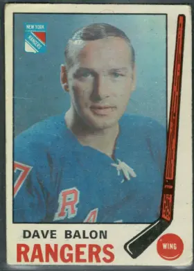 1968-69 O-Pee-Chee Dave Balon #191 New York Rangers Raw (VG 3)