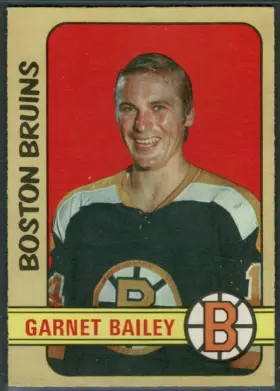 1972-73 O-Pee-Chee Garnet Bailey #191 Boston Bruins NHL Hockey Card