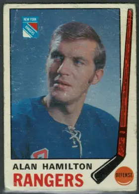 1969 O-Pee-Chee Alan Hamilton #192 Rookie Award Candidate Rangers