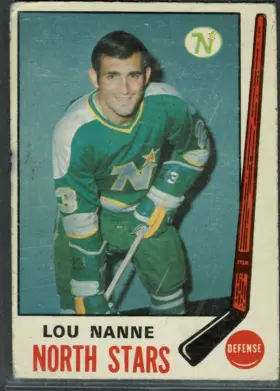 1969-70 O-Pee-Chee Lou Nanne #198 Rookie Card Minnesota North Stars VG-EX 4