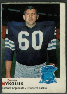 2 Cfl Danny Nykoluk 1970 O Pee Chee Front Vg Ex from 4 1