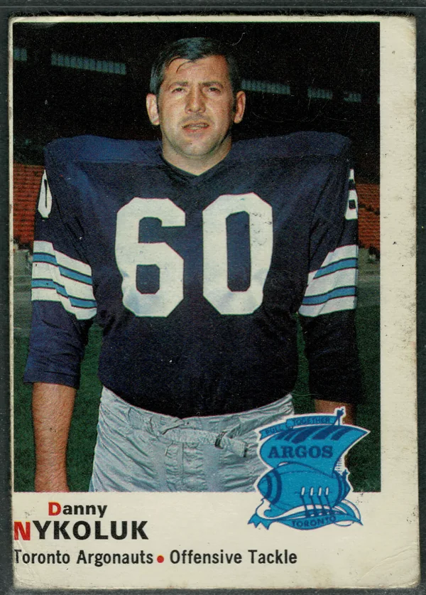 2 Cfl Danny Nykoluk 1970 O Pee Chee Front Vg Ex from 4 1