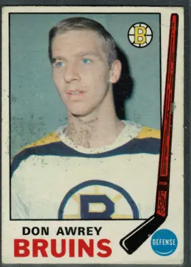 1969-70 O-Pee-Chee Don Awrey #203 High Number Boston Bruins (VG)
