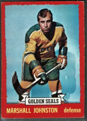 1973-74 O-Pee-Chee Marshall Johnston #21 California Golden Seals Defense