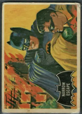 1966 O-Pee-Chee Batman Narrow Escape #21 Black Bat Series