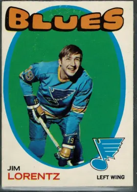1971 O-Pee-Chee Jim Lorentz #227 St. Louis Blues Hockey Card