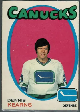 1971-72 O-Pee-Chee Dennis Kearns #231 Rookie Card Vancouver Canucks