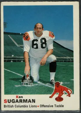 1970 O-Pee-Chee Ken Sugarman #25 BC Lions EX-MT 6
