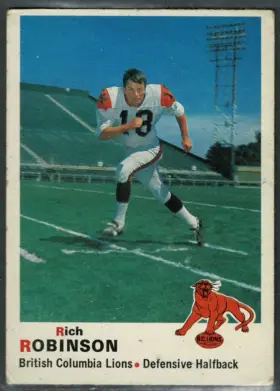 1970 O-Pee-Chee Rich Robinson #26 British Columbia Lions VG-EX 4