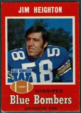 1971 O-Pee-Chee CFL Jim Heighton #27 Vintage Base Card Winnipeg Blue Bombers