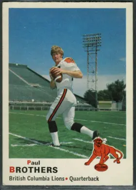 1970 O-Pee-Chee Paul Brothers #28 BC Lions EX-MT 6