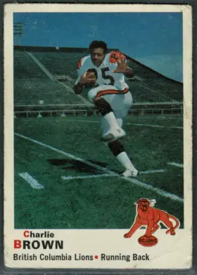 1970 O-Pee-Chee CFL Charlie Brown #29 British Columbia Lions VG-EX 4