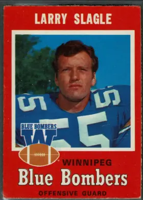 1971 O-Pee-Chee Larry Slagle #30 Rookie Card Winnipeg Blue Bombers