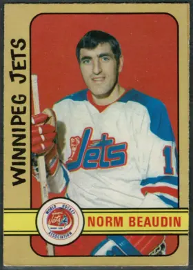 1972-73 O-Pee-Chee WHA Norm Beaudin #308 Winnipeg Jets