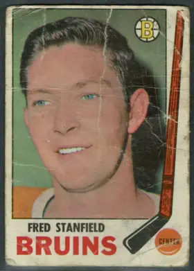 1969-70 O-Pee-Chee Fred Stanfield #32 Boston Bruins Center Hockey Card Raw EX 5