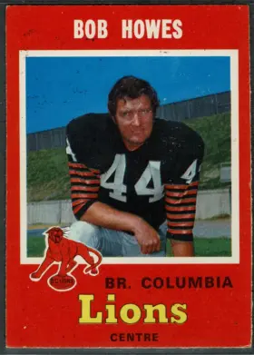 1971 O-Pee-Chee Bob Howes #33 BC Lions CFL Football Card