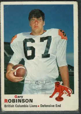 1970 O-Pee-Chee Gary Robinson #33 Rookie RC BC Lions VG-EX 4