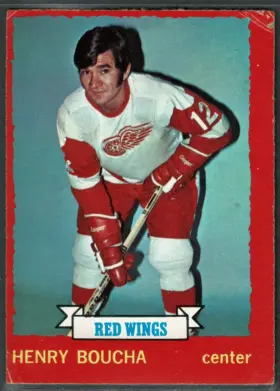 1973-74 O-Pee-Chee Henry Boucha #33 1972 Olympic Silver Detroit Red Wings