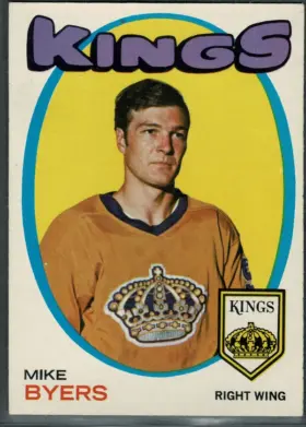1971-72 O-Pee-Chee Mike Byers #34 Los Angeles Kings Hockey Card