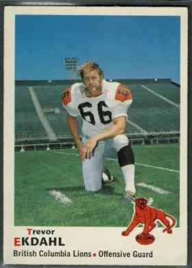 1970 O-Pee-Chee Trevor Ekdahl #36 British Columbia Lions EX 5