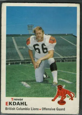 1970 O-Pee-Chee Trevor Ekdahl #36 British Columbia Lions VG 3