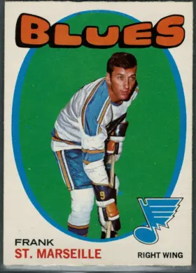 1971-72 O-Pee-Chee Frank St. Marseille #38 St. Louis Blues Hockey Card