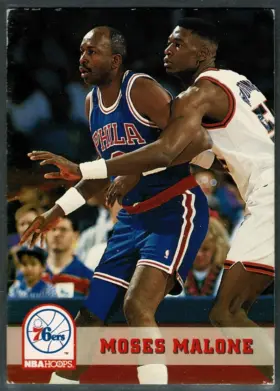 1993 NBA Hoops Moses Malone #389 Base Philadelphia 76ers
