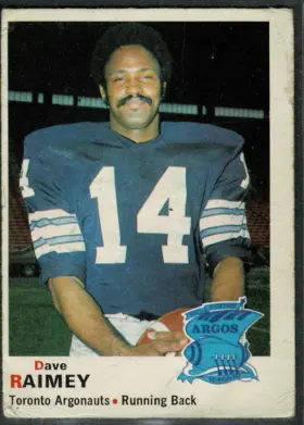 1970 O-Pee-Chee CFL Dave Raimey #4 Vintage Toronto Argonauts