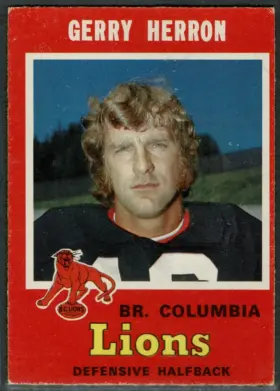1971 O-Pee-Chee Gerry Herron #40 BC Lions Vintage CFL Football Card
