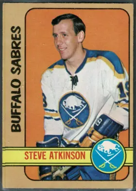 1972-73 O-Pee-Chee Steve Atkinson #40 Buffalo Sabres Right Wing