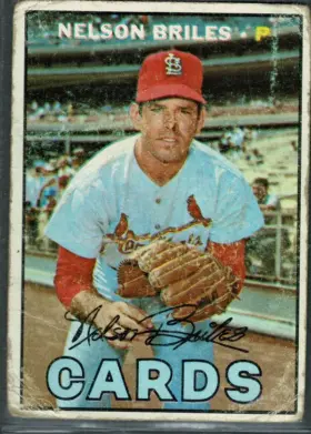 1967 Topps Nelson Briles #404 St. Louis Cardinals Third Year Card