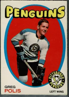1971-72 O-Pee-Chee Greg Polis #41 Rookie Card RC Pittsburgh Penguins