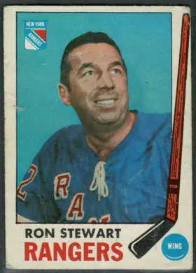 1969 O-Pee-Chee Ron Stewart #41 Quickest Hits New York Rangers