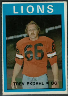 1972 O-Pee-Chee Trev Ekdahl #41 BC Lions Offensive Guard