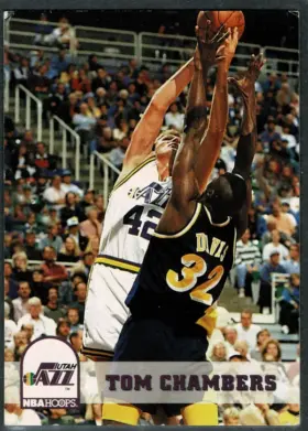 1993 NBA Hoops Tom Chambers #412 Base Utah Jazz