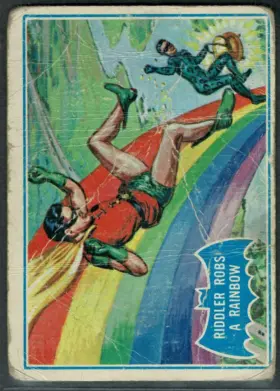 1966 O-Pee-Chee Batman #44B Riddler Robs A Rainbow! Blue Bat Series DC Comics