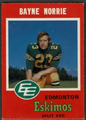 1971 O-Pee-Chee Bayne Norrie #46 Edmonton Eskimos