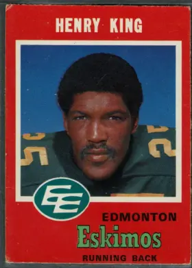 1971 O-Pee-Chee CFL Henry King #47 Vintage Base Card Edmonton Eskimos